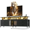 thumbnail image 6 of GUNAITO TV Stand for TV up to 70", Big TV Stand for Living Room Entertainment Center with LED Lights and 4 Fabric Drawers , Black, 6 of 9