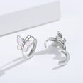thumbnail image 5 of Coachuhhar Opal Butterfly Hoop Earrings for Women 925 Sterling Silver Hypoallergenic Huggie Earrings Tiny Cartilage Earrings Mini Hoops Earrings Small Earrings Opal Jewelry for Mother's Day, 5 of 6