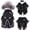 Black, variant on UOSIA Dog Tuxedo Suit with Bow Tie Striped Formal Pet Shirt Costume Wedding Outfit Birthday Attire for Small Dogs