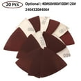 thumbnail image 4 of 20Pcs Hook&Loop Triangle Sandpaper 80×80×80Mm Sanding Disc Sandpaper 40-400Grit, 4 of 5