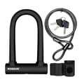 thumbnail image 1 of Candado en U para bicicleta Weogine, arco de 17 mm, cable de 1,5 m, 3 llaves, 1 of 7