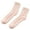 Pink, variant on dianhelloya 1 Pair Women Socks Soft Texture Coral Fleece Stretchy Ankle Length Anti-skid Cold Resistant Thick Winter Warm Fluffy Socks Home Use Beige