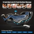thumbnail image 3 of 4D Massage Chair Full Body 51" SL Track Zero Gravity Massage Chair Recliner with 24 Modes, AI Voice Control, Back Calf Foot Heating, Bluetooth Speaker, Airbags Massage, Thai Massage, Parent Gift, 3 of 11