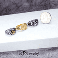 thumbnail image 5 of ‎555Jewelry Stainless Steel Biker Rings for Men, Retro Vintage Rings for Men, Signet Seal Nautical Pirate ‎Sailor Anchor Ring for Men, Navy Rings for Men, Silver\Gold, Size 9, 5 of 7