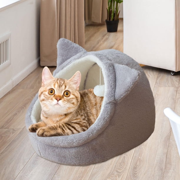 Cama para Gatos y Perros Pequeños Salvador con Fondo Antideslizante Gris Medio