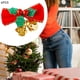 thumbnail image 5 of 6 piezas de lazo navideño con campanas para colgar, decoración, mini lazo, adorno para Hoja verde, 5 of 6