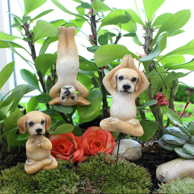 Buy Fairy Garden Accessories Dog Sleeping Against Book Miniature Gardening,  Terrarium Supply,miniature Garden Decor Online in India 