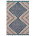 thumbnail image 1 of Casavani Custom Handwoven Cotton Dhurrie Blue Living Room Carpets Home Decor Kilim Rug 6x8 feet, 1 of 5