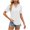 White, variant on XMMSWDLA Womens Summer Tops Casual Country V Neck Tee Shirts Sleeve Fashion Loose Blouse Plus Size Tops