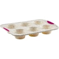 thumbnail image 1 of Trudeau Structure White Confetti Reinforced 6 Cup Jumbo Muffin Pan Silicone Bakeware, 1 of 7