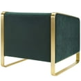 thumbnail image 4 of Modway Visualize Performance Velvet Upholstered Arm Chair in Green (Set of 2), 4 of 6