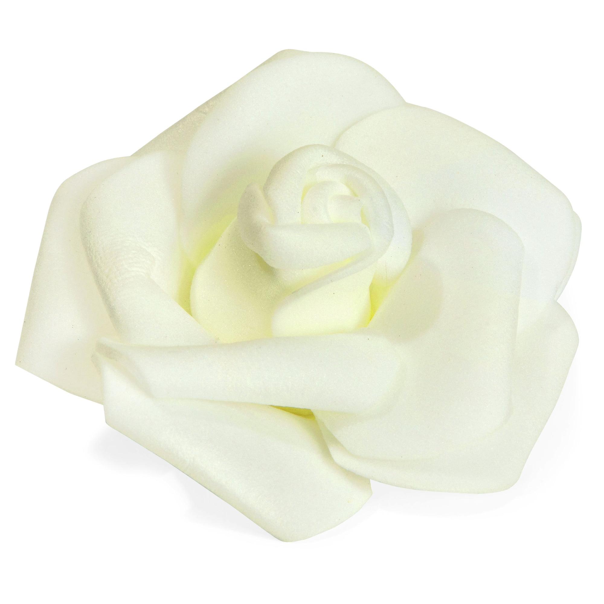 Juvale Centerpiece Table Decorations Ivory Artificial Roses - 100-Pack 3-Inch Foam Heads - Fake Flowers in Vase & Flower Decor - Wedding Table Decor & DIY Crafts