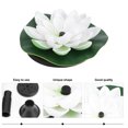 thumbnail image 2 of 1Pc Solar-powered Lotus Fountain Novel Fish Pond Fountain Garden Decor (White), 2 of 5