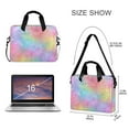thumbnail image 3 of 16" Laptop Briefcase for Work Travel Laptop Shoulder Bag Carrying Handbag Laptop Case Pastel Rainbow Tie-dye, 3 of 8