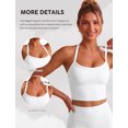 thumbnail image 6 of IBTOM CASTLE Tank Top Built in Bra for Women - Sports Yoga Workout Tops Crop Halter Neck Womens Padded Sport Back Bras Cami White, 6 of 7