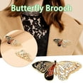 thumbnail image 1 of HomeKingdee European Fashion Hollow Butterfly Brooch with Rhinestone - Gold Color​ Color Alloy Jewelry for Women Girls Kids for Various Occasions, 1 of 5