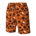 thumbnail image 4 of Balery Retro Halloween Traje de Baño Estilo Hawaiano para Hombre, Shorts de Secado Rápido con Bolsillos-Medium, 4 of 6