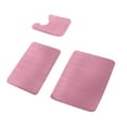 thumbnail image 2 of CCWADH Bathroom Rugs Sets 3 Piece, Ultra Soft Polyester Bath Rugs, Non-Slip Backing Bathroom Mat Set, Washable Quick Dry U-Shaped Toilet Mat for Tub, Shower - Pink[31.5"x20"+16"x24"+16"x20"], 2 of 5