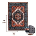 thumbnail image 4 of Sonoro Kate 5x7 Area Rugs for Living Room Bedroom, Non Slip Boho Machine Washable Indoor Floor Carpet, Red-Blue, 4 of 8