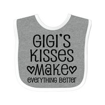 Inktastic Gigi Kisses Make Everything Better Boys or Girls Baby Bib