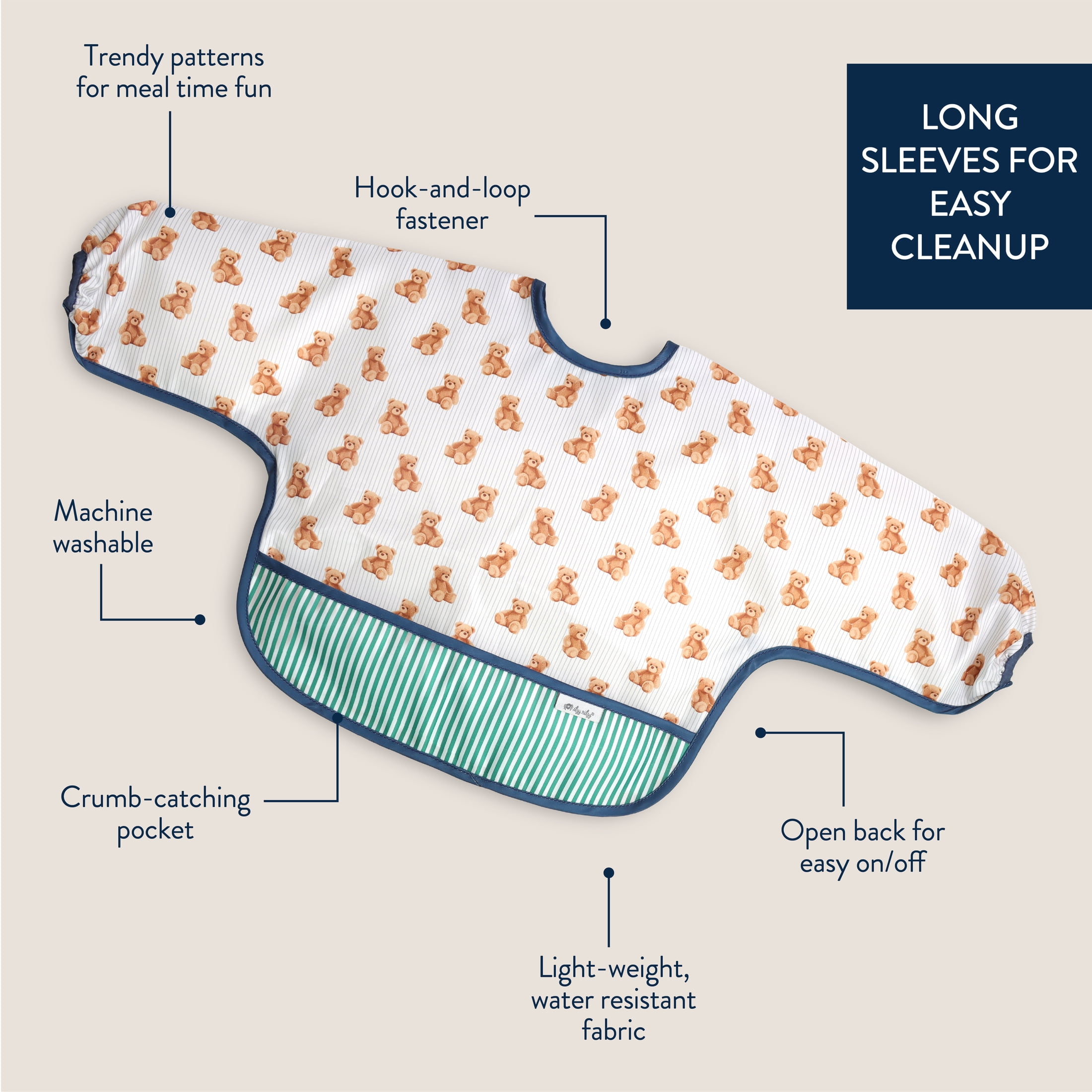Itzy Everywhere Bib Long Sleeve Bear