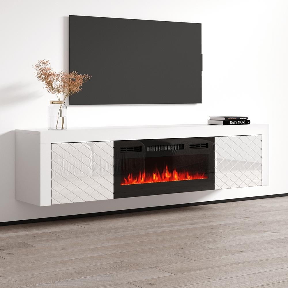 Meble furniture fireplace tv stand discount