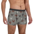 thumbnail image 5 of Men's Boxer Briefs, Minimalist Multi-Color Chicken Soft Comfy Mens Underwear Boxer Briefs Breathable With Widen Waist, 5 of 7