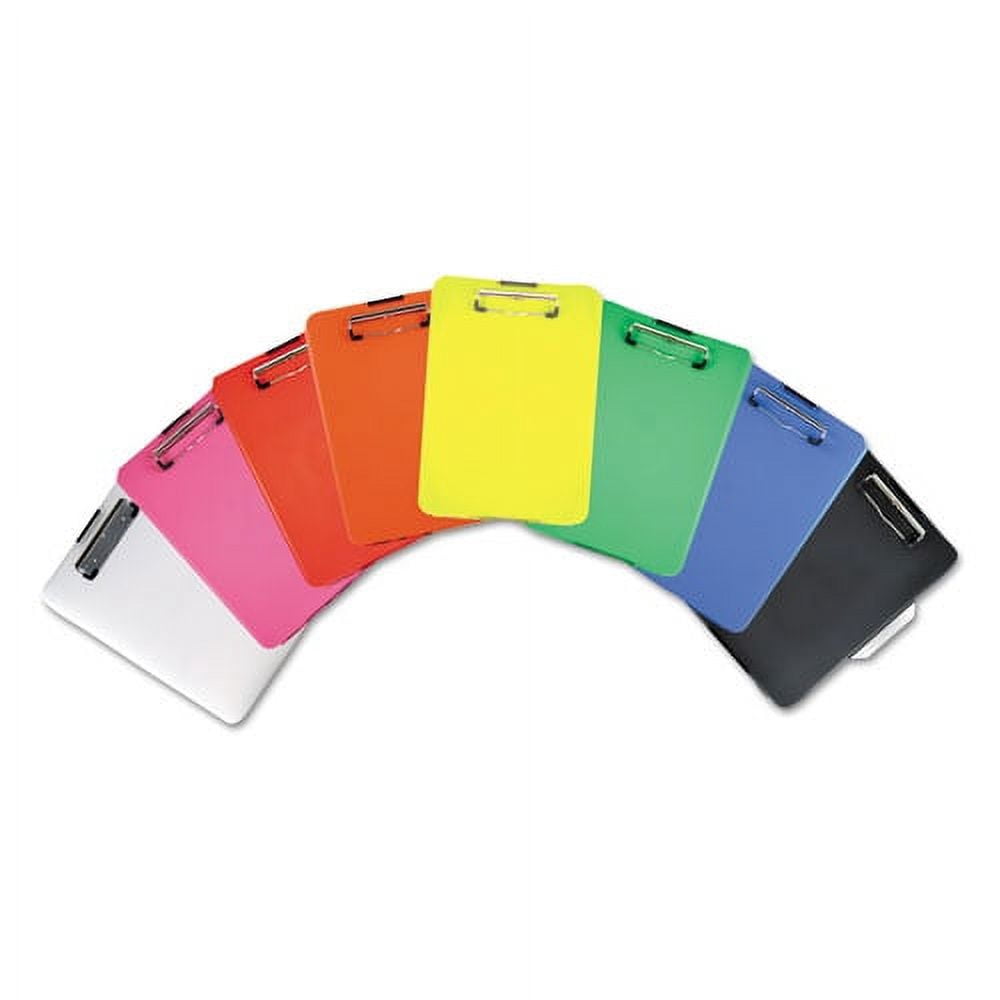 SlimMate Storage Clipboard, 0.5" Clip Capacity, Holds 8.5 x 11 Sheets, Red | Bundle of 2 Each
