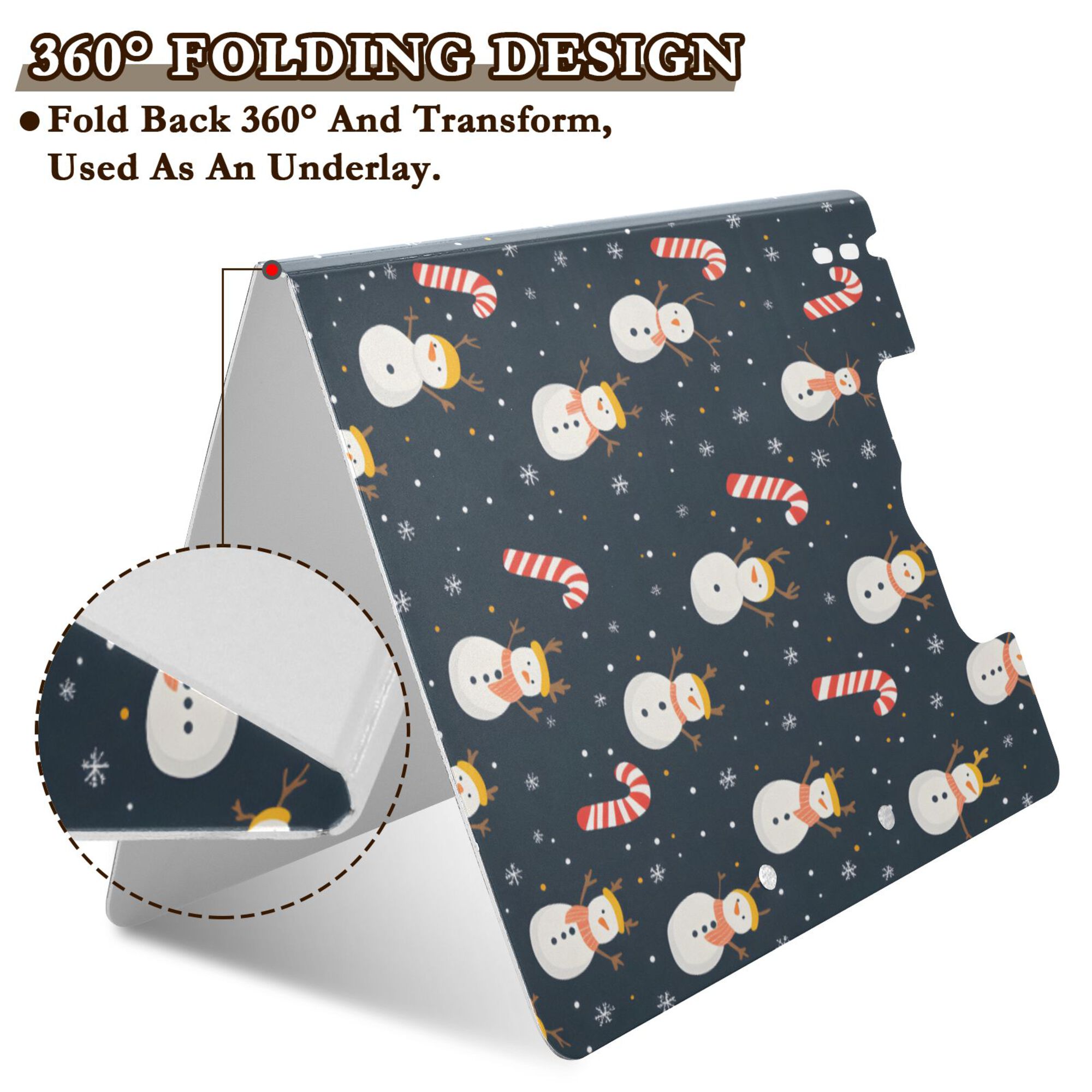 FORMRS A4 Clipboard Folder with Pen Holder Horizontal Foldable School Office Binder, Playful Winter