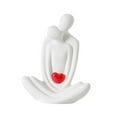 thumbnail image 4 of deevoka Couple Sculptures Crafts Ceramic Lover Statue for Bedroom Living Room Office, 4 of 9