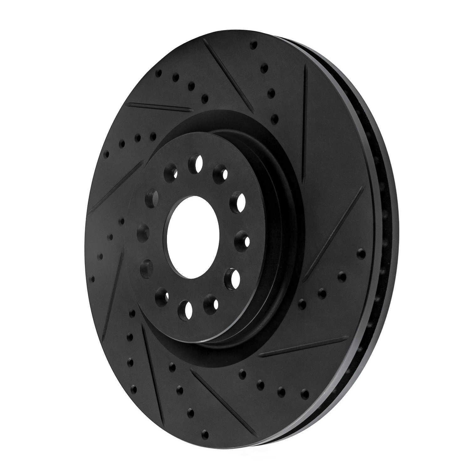 Dynamic Friction Company 633-46047R DFC Brake Rotor - Drilled And Slotted - Black