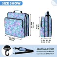 thumbnail image 3 of Zipper Binder with Shoulder Strap 2 inch 3 Ring Waterproof File Folder Organizer Bag 500 Sheet Glittering Mermaid Scales, 3 of 8