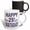 Multicolor, variant on 3drose, Glam Purple Flourish Happy 25th Birthday, 11oz Two-tone Yellow Mug