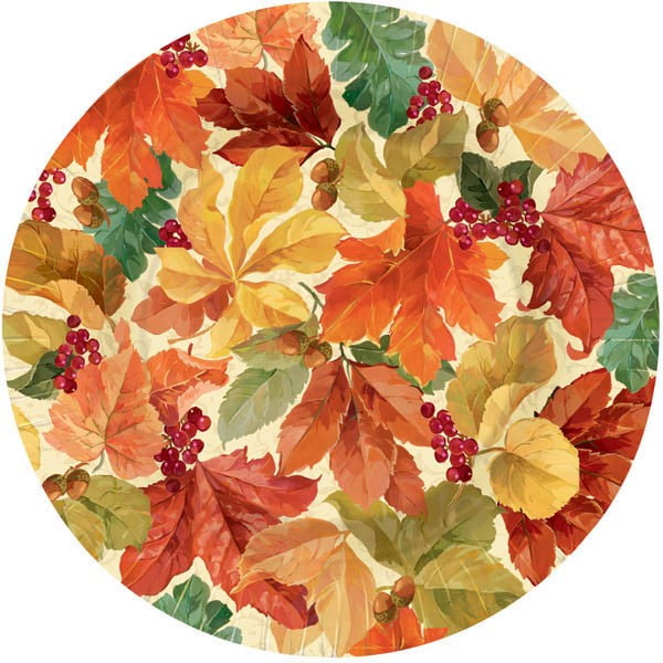 Elegant Leaves 8 10 5 quot Dinner Plates Fall Thanksgiving Walmart com Elegant Leaves 8 10 5 quot Dinner Plates Fall Thanksgiving Walmart com