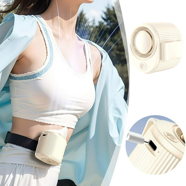 Portable Silent Bladeless Clip On Fan Hands Free Personal 3 Speed Adjustable Mini Whirlwind For Outdoor Travel And Everyday Use