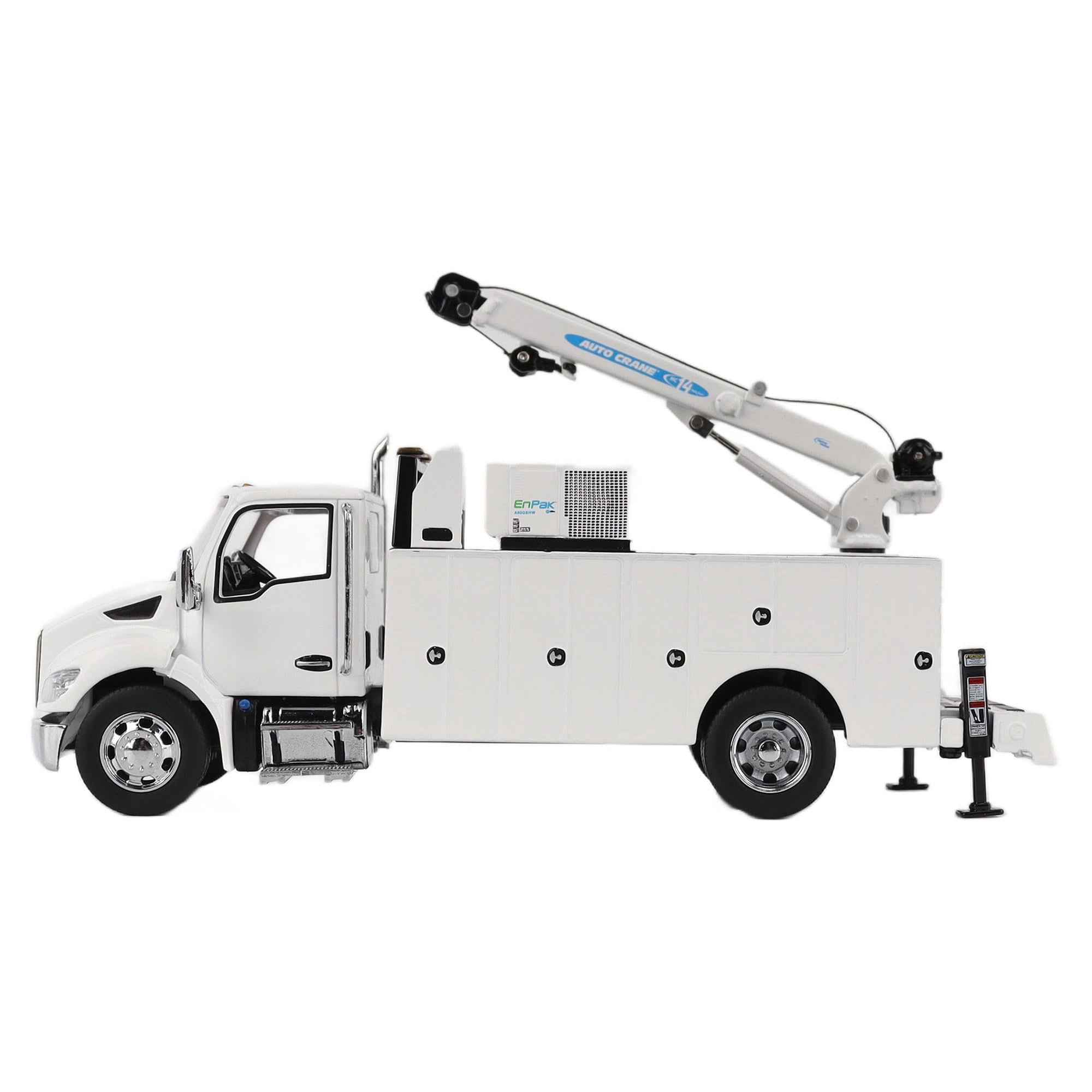 Diecast Masters 1/50 White Kenworth T380 Auto-Crane Titan85-Body HC14 Crane Work Truck with Miller EnPak A60 71212