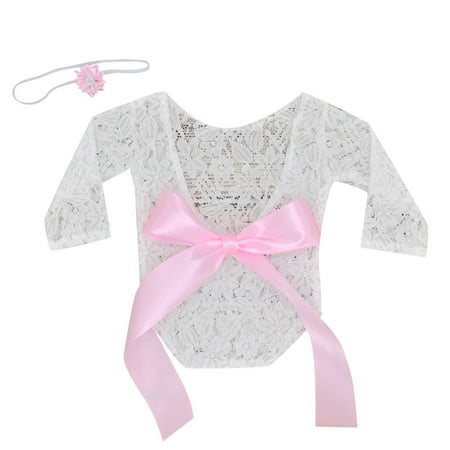 

JDEFEG Baby Registry Items Photography Clothes Bodysuit Girl Bow Props Lace Baby Romper Boy Baby Care Parents Choice Diapers 4T5T Lace Pink