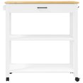 thumbnail image 3 of vidaXL Kitchen Trolley MONZA 84x40x90 cm Solid Wood Pine, 3 of 5
