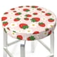 thumbnail image 3 of Balery Strawberry Floral Fundas de asiento para taburete de bar redondo de tela de terciopelo ajustables que protegen de arañazos y manchas para sillas de 14 a 17 pulgadas.-14 inch, 3 of 7
