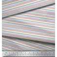 thumbnail image 3 of Soimoi Poly Georgette Fabric Horizontal Stripe Printed Fabric 1 Yard 42 Inch Wide, 3 of 3