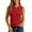 Red, variant on Women Collared V Notch Sleeveless Knit Vest, Polo Neck Sweater Tank Top