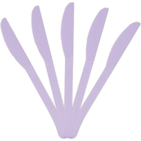 JAM Paper Disposable Plastic Knives Party Pack Light Purple 48/Box JAM Paper Disposable Plastic Knives Party Pack Light Purple 48/Box