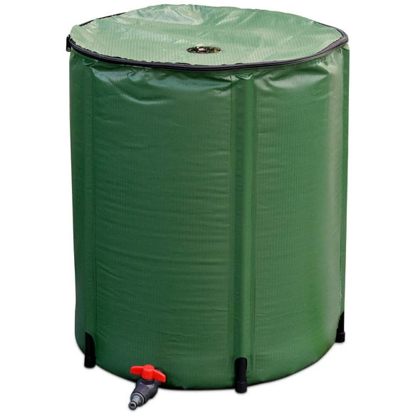 INTBUYING 50 Gallon Portable Rain Barrel Water Collector Foldable Collapsible Tank