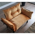 thumbnail image 2 of Mustard Futon Love Seat, Metal Body, 49in. Deep X 24in. Wide 35in. High, 30lb Seat In Mustard Color, 50.26 In. Depth, 24.1 Width, 35.34 Height, 28.57 Lb Weight, 2 of 4
