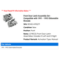 thumbnail image 2 of Front Door Latch Assembly Set - Compatible with 1991 - 1993 Oldsmobile Bravada - Replacement, 2 of 2