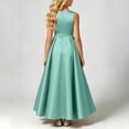 thumbnail image 4 of ATOGUTA Girl Long Formal Dress Wedding Satin Dresses Princess Birthday Party Prom Ball Gown Size 0-15, 4 of 6