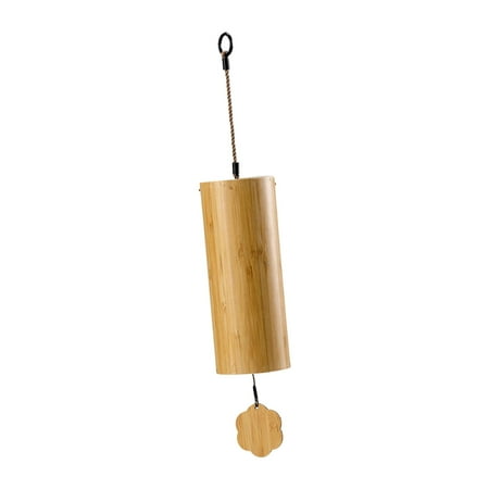 Bamboo Hanging Chimes Memorial Soothing Melody Craft Handemade Hanging Ornament Wind Bells Windchimes for Garden Yard Patio and Tree