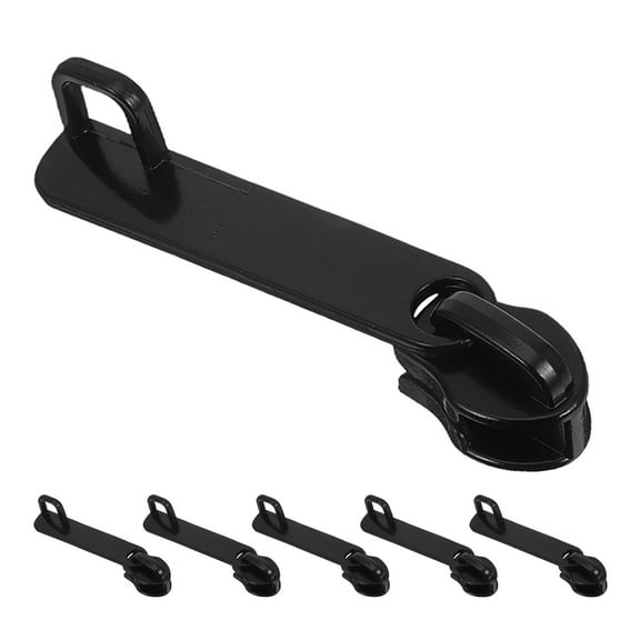 NIAIZEK 6-Pack Black Nylon Heavy-Duty Zippers with Lock Hole for Outdoor Gear and Bags, Anti-