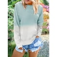 thumbnail image 2 of Women Long Sleeve Sweatshirt Colorblock Tie Dye Printed Pullover Tops(S-2XL), 2 of 4