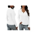 thumbnail image 4 of Anygrew Womens Sweater Long Sleeve Knit 2025 Fall Quarter Zip Fitted Business Casual Work Warm Pullover Tops, 4 of 9